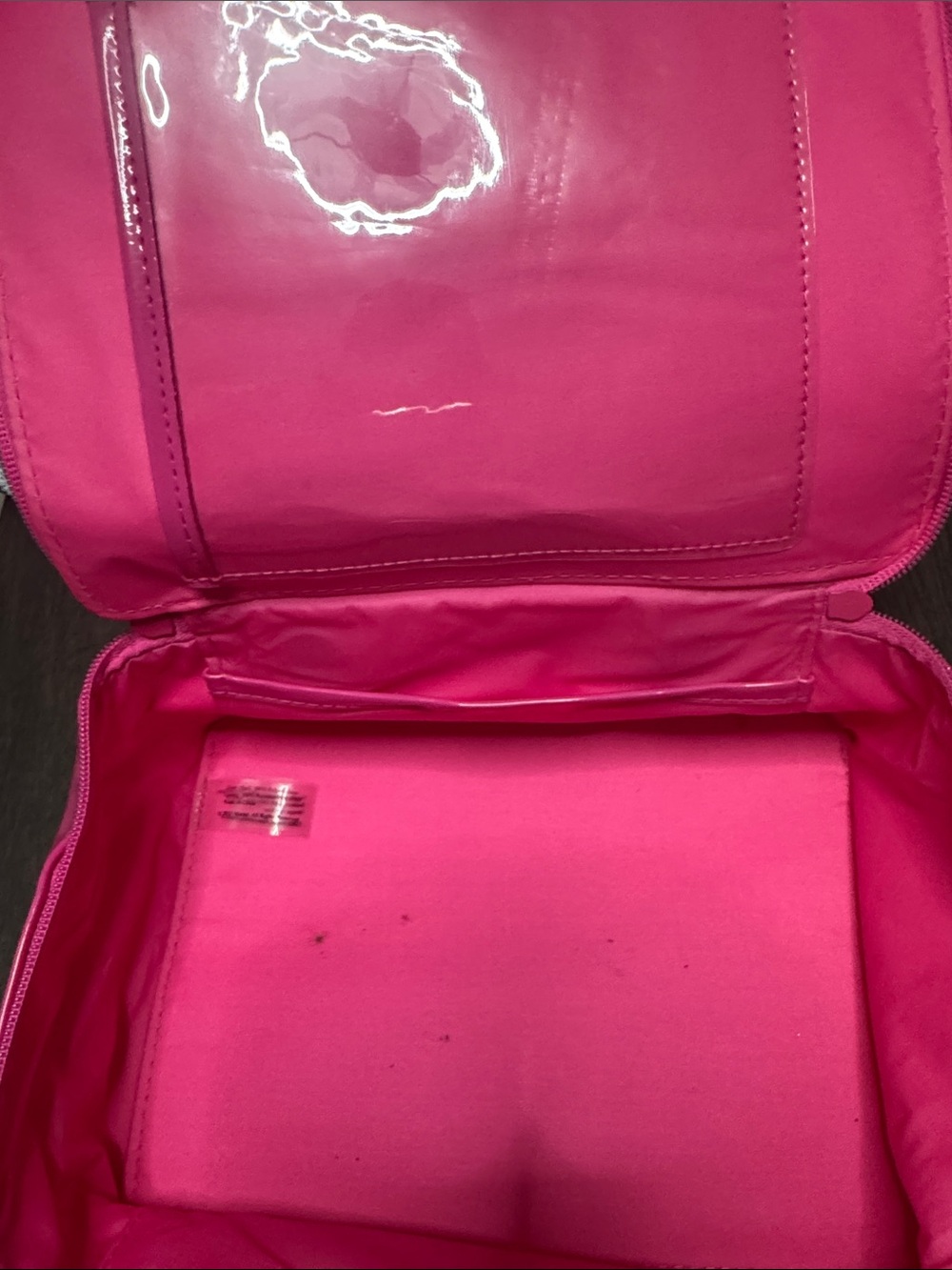 BEIS Hot Pink Patent Handle Cosmetic Case - Picture 9 of 9